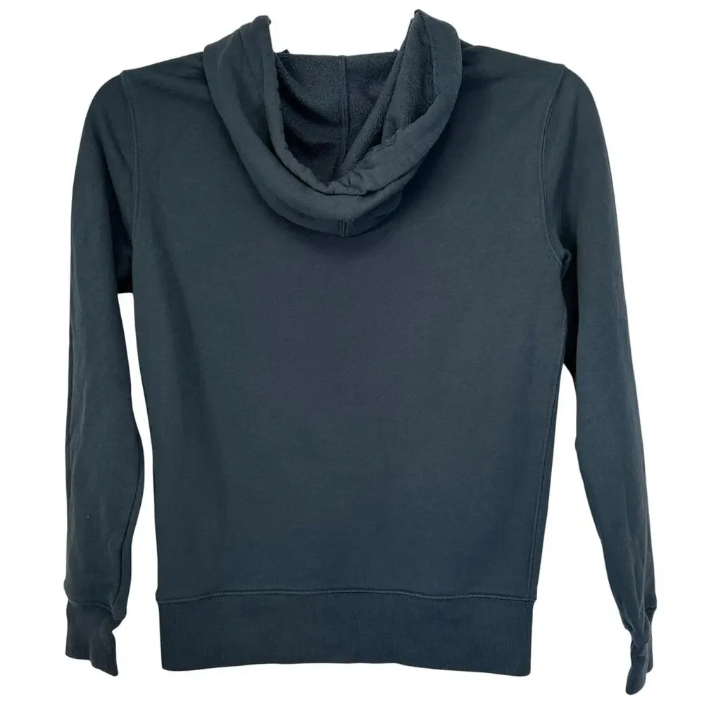 J. Crew Mercantile Fleece Popover Hoodie Portico Blue J8373 Mens Size XS